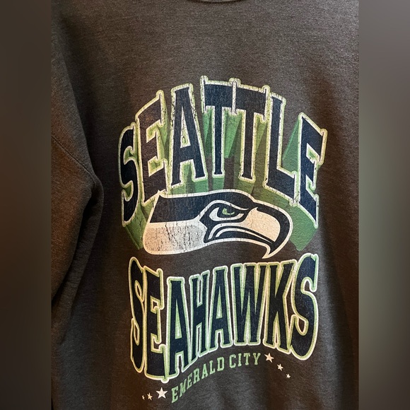 Gameday Couture Charcoal NFL Seattle Seahawks Oversized Sweatshirt Medium - Picture 6 of 6